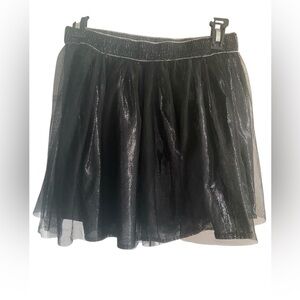 Decree Women’s Black Shimmer Tutu Mini Skater Skirt Size Medium